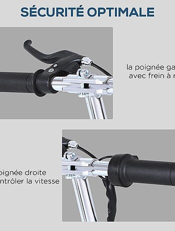 Trottinette électrique avec selle pour enfants