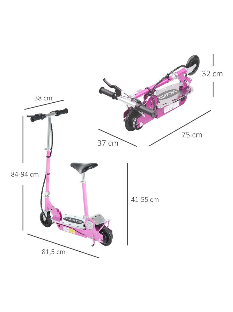 Trottinette électrique avec selle pour enfants Rose - Kiabi