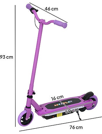 Trottinette électrique enfant led multicolore max. 10km/h béquille acier
