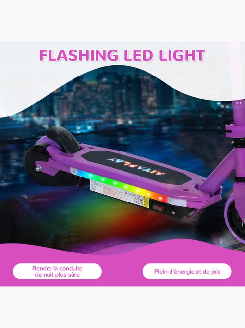 Trottinette électrique enfant led multicolore max. 10km/h béquille acier - Kiabi Trottinette électrique enfant led multicolore max. 10km/h béquille acier - Kiabi