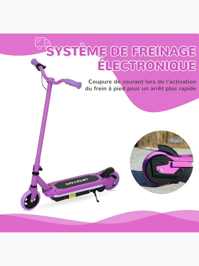 Trottinette électrique enfant led multicolore max. 10km/h béquille acier Violet - Kiabi