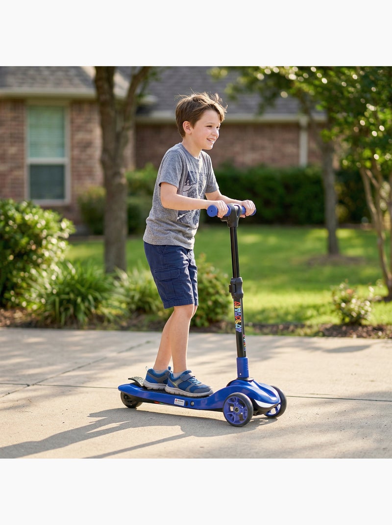 Trottinette électrique enfant pliable 3 roues 8km/h max led Bleu Bleu - Kiabi