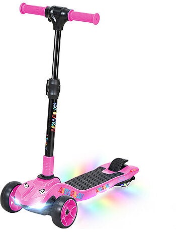 Trottinette électrique enfant pliable 3 roues 8km/h max led