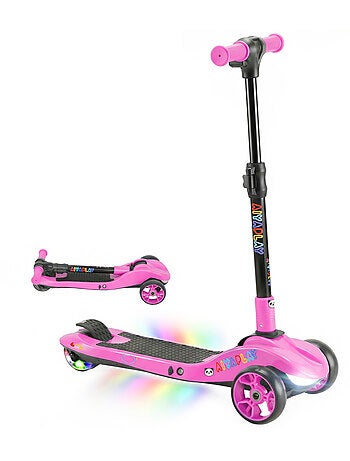 Trottinette électrique enfant pliable 3 roues 8km/h max led