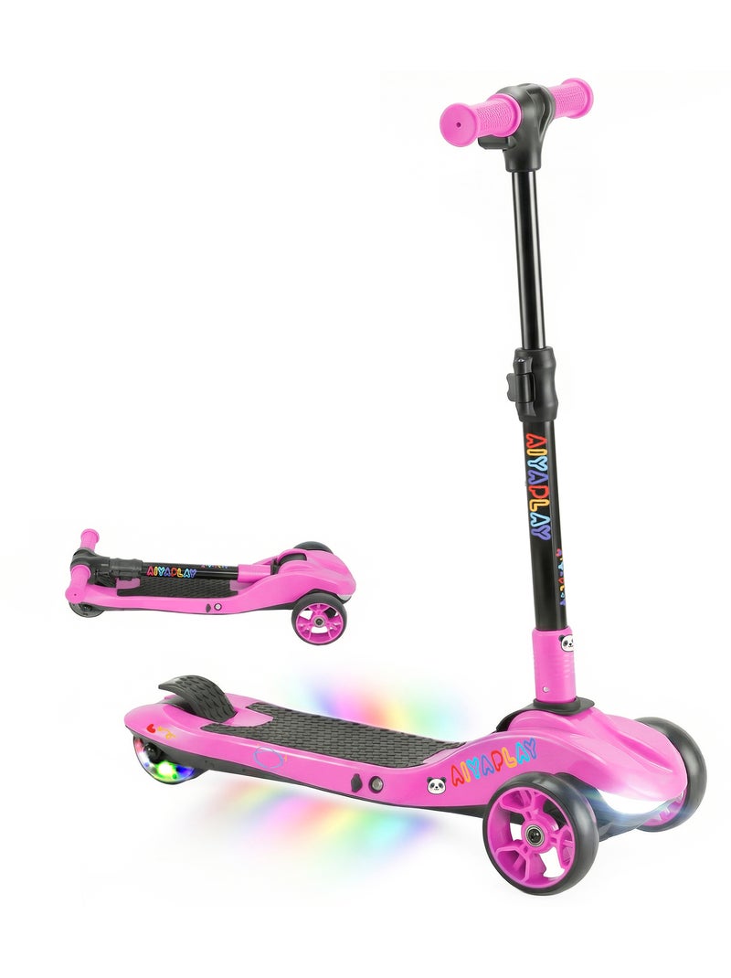 Trottinette électrique enfant pliable 3 roues 8km/h max led Rose - Kiabi