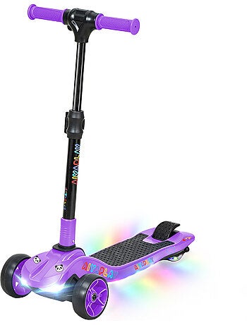 Trottinette électrique enfant pliable 3 roues 8km/h max led