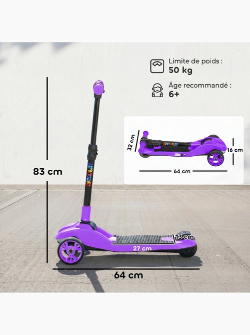 Trottinette électrique enfant pliable 3 roues 8km/h max led - Kiabi Trottinette électrique enfant pliable 3 roues 8km/h max led - Kiabi
