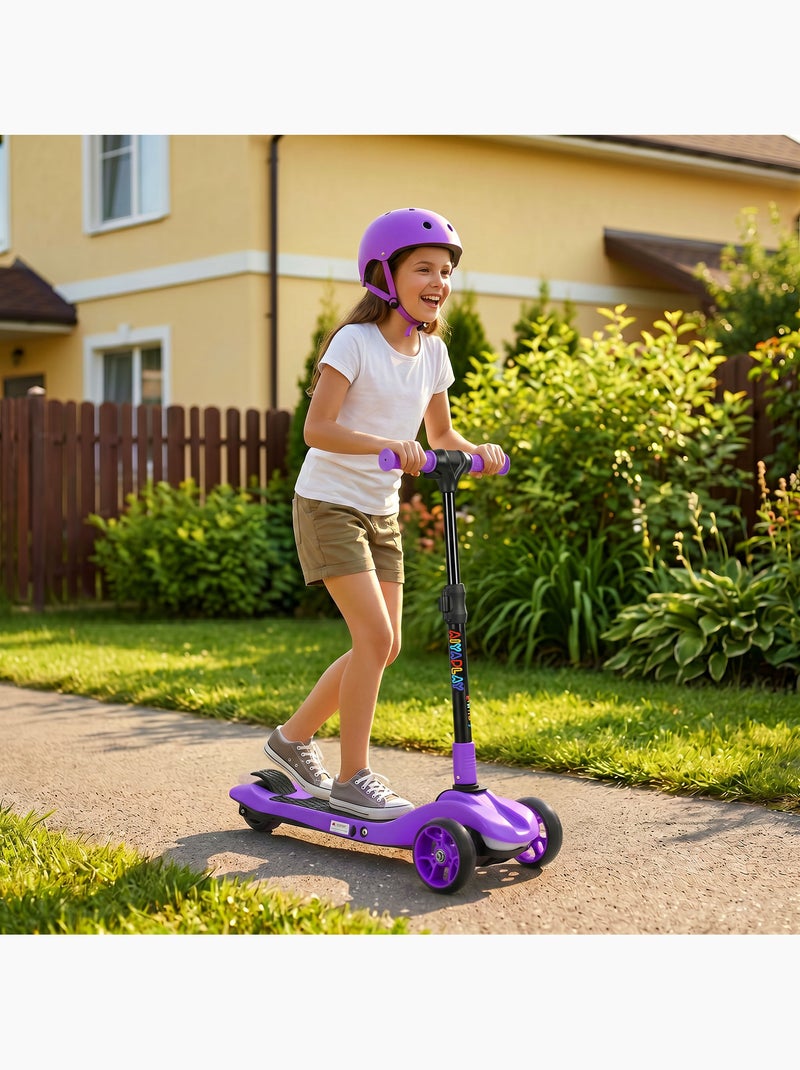 Trottinette électrique enfant pliable 3 roues 8km/h max led Violet - Kiabi