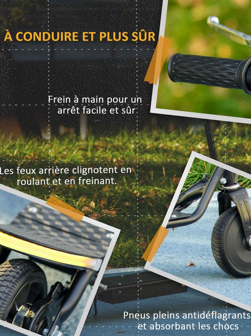 Trottinette électrique enfant pliable réglable 150 W noir Noir - Kiabi