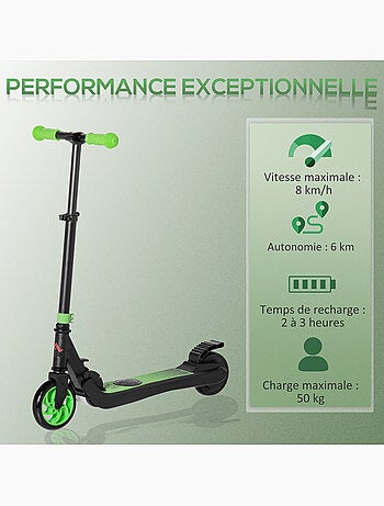 Trottinette électrique enfant pliable réglable max 8 km/h