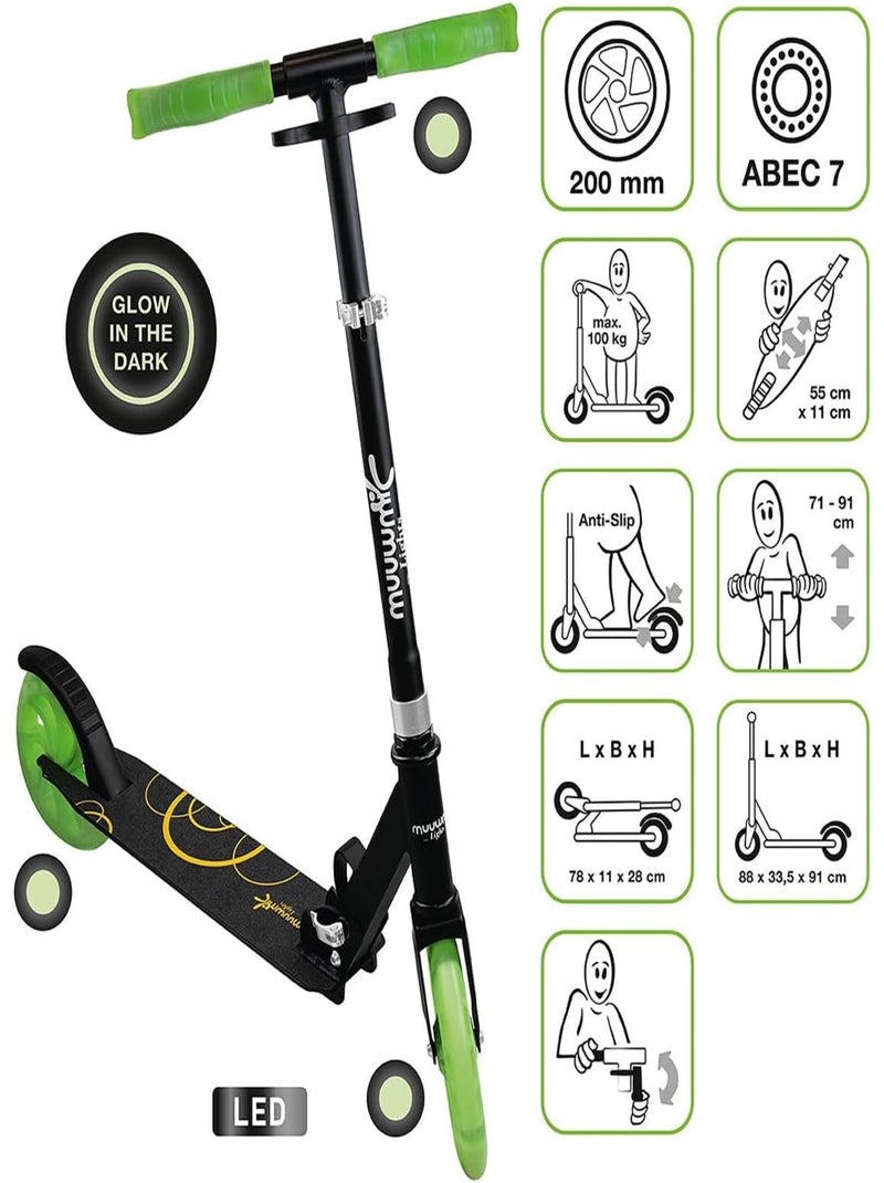 Trottinette en aluminium - 200 mm Vert - Kiabi