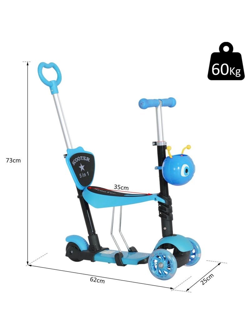 Trottinette enfant 3 roues évolutive 3 en 1 - MIMIZZ Bleu Bleu - Kiabi