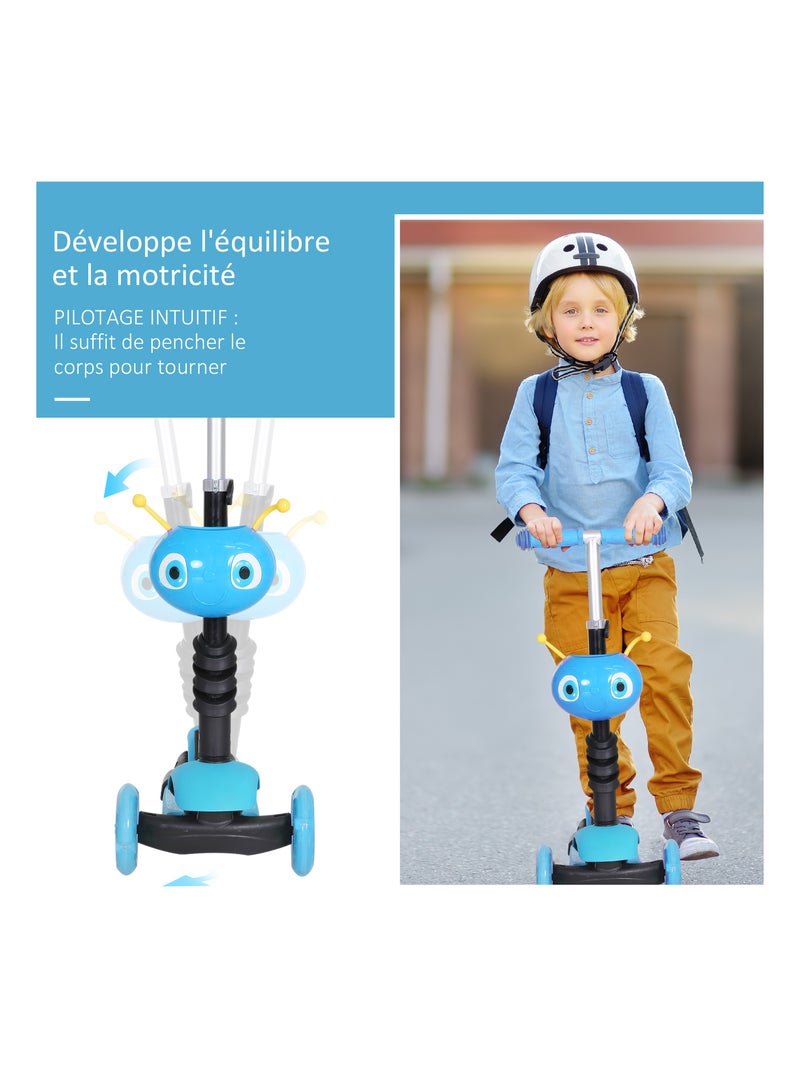 Trottinette enfant 3 roues évolutive 3 en 1 - MIMIZZ Bleu Bleu - Kiabi