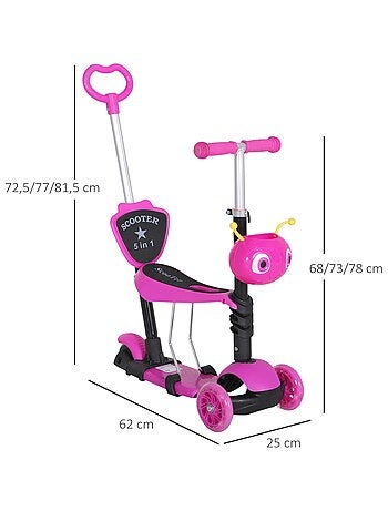 Trottinette enfant 3 roues évolutive 3 en 1 - MIMIZZ