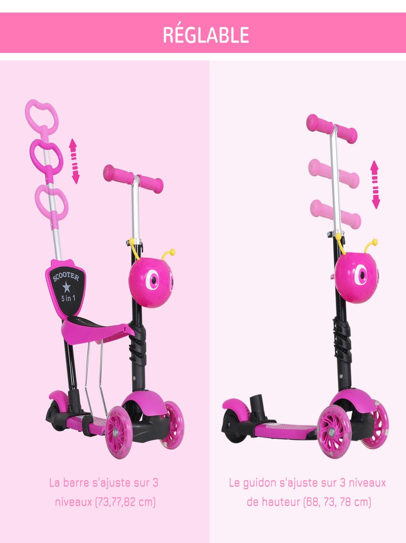 Trottinette enfant 3 roues évolutive 3 en 1 - MIMIZZ Rose - Kiabi