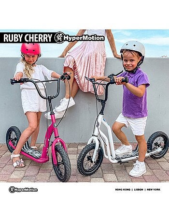 Trottinette Enfant +5 HyperMotion 115x56x89 cm Roues 12" - Charge 50 kg Double Frein Montage Facile