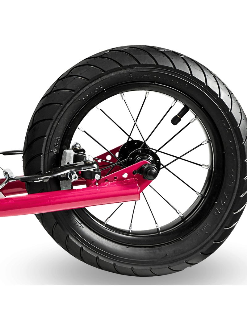Trottinette Enfant +5 HyperMotion 115x56x89 cm Roues 12" - Charge 50 kg Double Frein Montage Facile Rouge - Kiabi