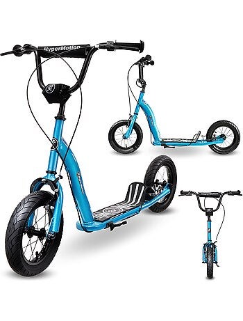 Trottinette Enfant +5 HyperMotion 115x56x89 cm Roues 12" - Charge 50 kg Plateau large 2 freins