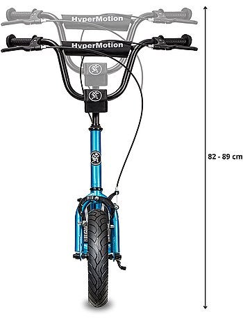 Trottinette Enfant +5 HyperMotion 115x56x89 cm Roues 12" - Charge 50 kg Plateau large 2 freins