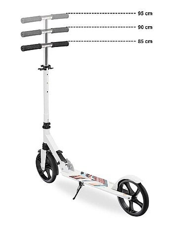 Trottinette Enfant +6 ans 100 Kg max, Pliable, Amortisseur, Guidon H 85-95, ABEC 7