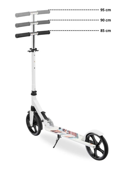 Trottinette Enfant +6 ans 100 Kg max, Pliable, Amortisseur, Guidon H 85-95, ABEC 7 - Kiabi