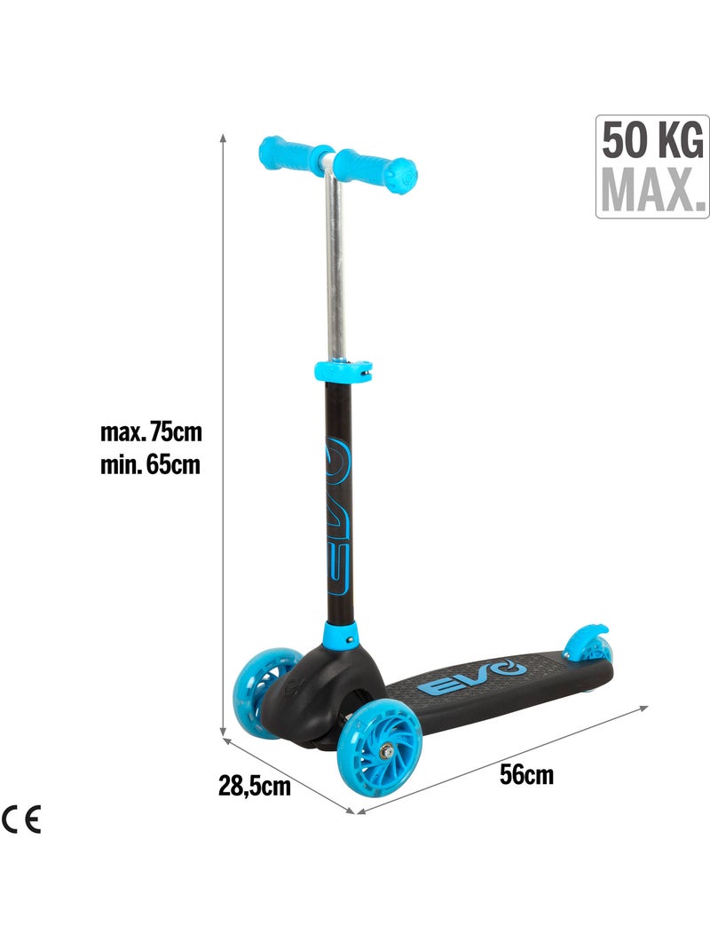 Trottinette enfant à 3 roues avec éclairage evo Bleu - Kiabi