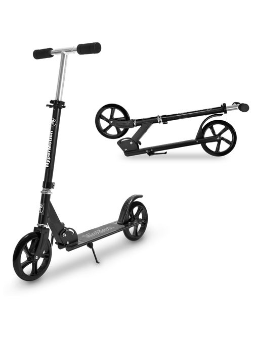 Trottinette Enfant Ados 100Kg max, Pliable Frein à Pied Roue 200mm ABEC-7, Noire - Kiabi
