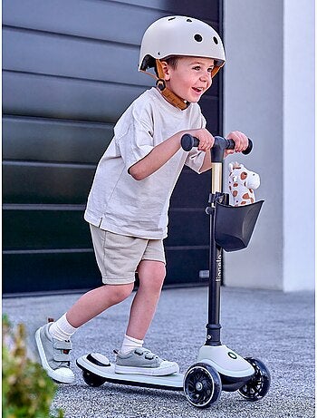 Trottinette enfant avec Casque LIONELO Mey - 3 Roues éclairées - Pliable - Hauteur réglable