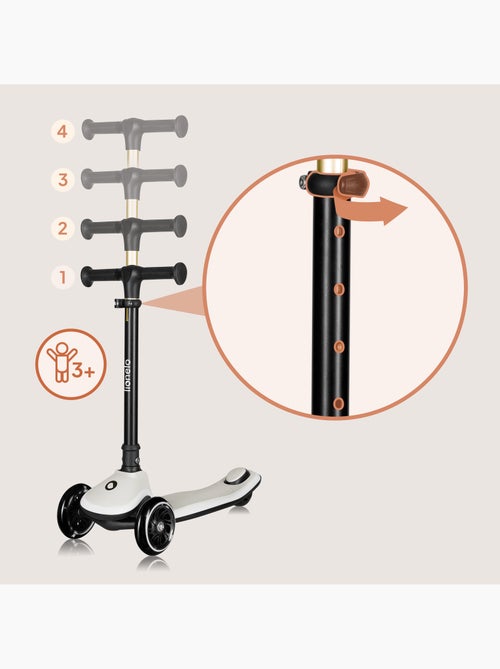 Trottinette enfant avec Casque LIONELO Mey - 3 Roues éclairées - Pliable - Hauteur réglable - Kiabi