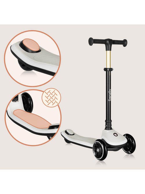 Trottinette enfant avec Casque LIONELO Mey - 3 Roues éclairées - Pliable - Hauteur réglable - Kiabi