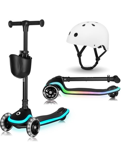 Trottinette enfant avec Casque LIONELO Mey - 3 Roues éclairées - Pliable - Hauteur réglable - Kiabi Trottinette enfant avec Casque LIONELO Mey - 3 Roues éclairées - Pliable - Hauteur réglable - Kiabi