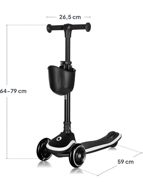 Trottinette enfant avec Casque LIONELO Mey - 3 Roues éclairées - Pliable - Hauteur réglable - Kiabi Trottinette enfant avec Casque LIONELO Mey - 3 Roues éclairées - Pliable - Hauteur réglable - Kiabi