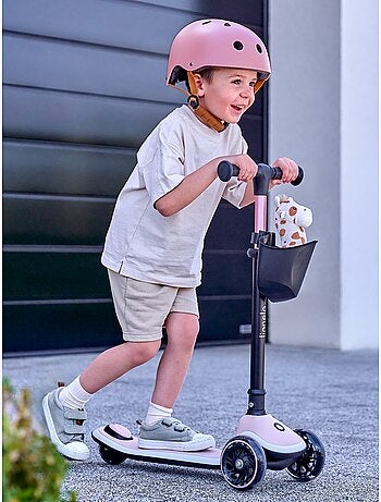 Trottinette enfant avec Casque LIONELO Mey - 3 Roues éclairées - Pliable - Hauteur réglable