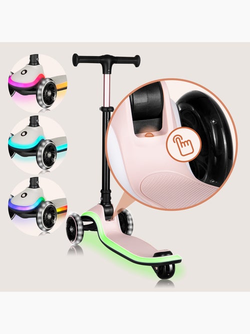 Trottinette enfant avec Casque LIONELO Mey - 3 Roues éclairées - Pliable - Hauteur réglable - Kiabi Trottinette enfant avec Casque LIONELO Mey - 3 Roues éclairées - Pliable - Hauteur réglable - Kiabi