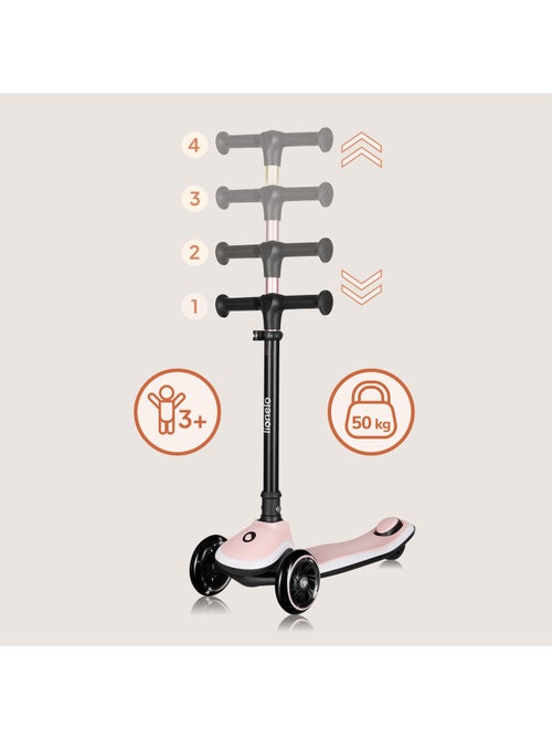 Trottinette enfant avec Casque LIONELO Mey - 3 Roues éclairées - Pliable - Hauteur réglable - Kiabi Trottinette enfant avec Casque LIONELO Mey - 3 Roues éclairées - Pliable - Hauteur réglable - Kiabi