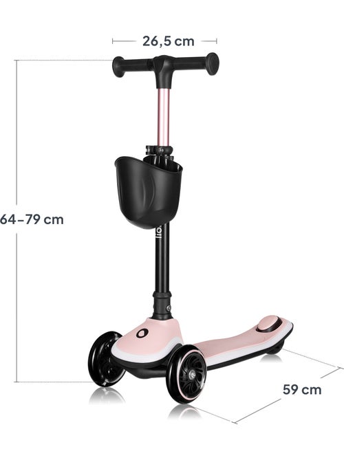 Trottinette enfant avec Casque LIONELO Mey - 3 Roues éclairées - Pliable - Hauteur réglable - Kiabi Trottinette enfant avec Casque LIONELO Mey - 3 Roues éclairées - Pliable - Hauteur réglable - Kiabi