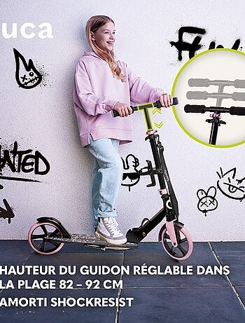 Trottinette enfant et adulte LIONELO Luca - Jusqu'à 100kg - Pliage compact - Porte-biberon