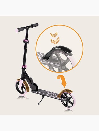 Trottinette enfant et adulte LIONELO Luca - Jusqu'à 100kg - Pliage compact - Porte-biberon
