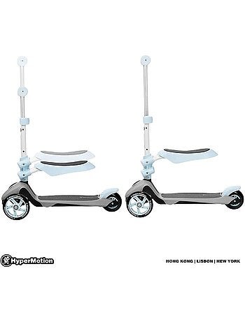 Trottinette enfant evolutive 3 en 1 avec selle guidon reglable 2-6 ans