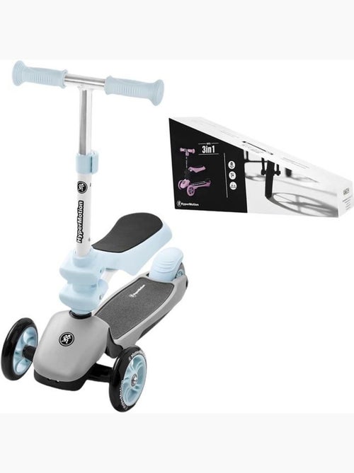 Trottinette enfant evolutive 3 en 1 avec selle guidon reglable 2-6 ans - Kiabi Trottinette enfant evolutive 3 en 1 avec selle guidon reglable 2-6 ans - Kiabi