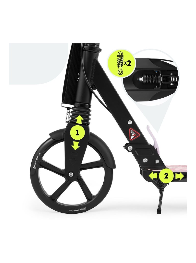 Trottinette Enfant jusqu'à 100kg - 2 amortisseurs - Fleurs- Pliable - 2 Freins- Aluminium- ABEC-7 N/A - Kiabi