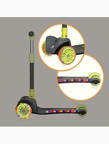 Trottinette enfant LIONELO Timmy - 3 Roues - LED Roulement - Hauteur réglable