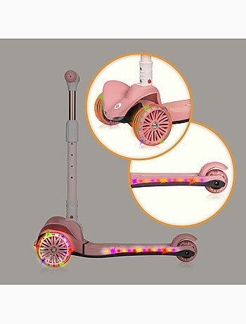 Trottinette enfant LIONELO Timmy - 3 Roues - LED Roulement - Hauteur réglable