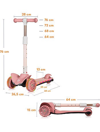Trottinette enfant LIONELO Timmy - 3 Roues - LED Roulement - Hauteur réglable