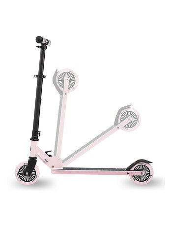 Trottinette Enfants 3-8 ans Pliable, Max 40 Kg, Barre Réglable, Roues en polyuréthane, Rose