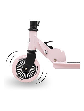 Trottinette Enfants 3-8 ans Pliable, Max 40 Kg, Barre Réglable, Roues en polyuréthane, Rose