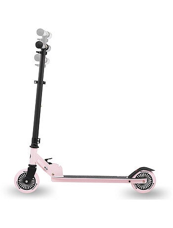 Trottinette Enfants 3-8 ans Pliable, Max 40 Kg, Barre Réglable, Roues en polyuréthane, Rose