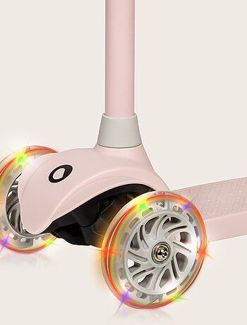 Trottinette enfants LIONELO Jessy - Roues éclairées - 3 Roues - Hauteur réglable