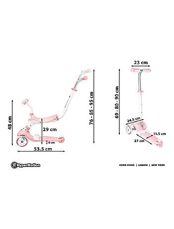 Trottinette évolutive 3-en-1 draisienne enfant hypermotion