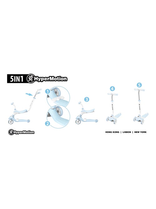 Trottinette évolutive 3-en-1 draisienne enfant hypermotion - Kiabi
